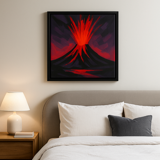 Modern Volcano Art Piece