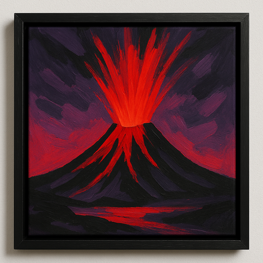 Modern Volcano Art Piece
